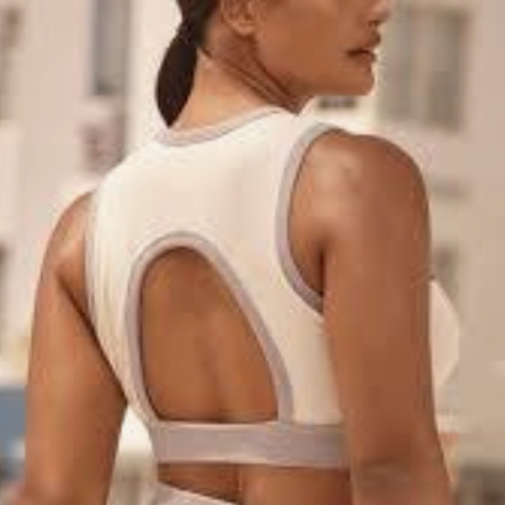 NWT Anthropologie Sundry Stripe Open Back Crop‎ Tank Top Size L - Picture 4 of 7